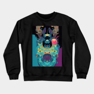 Colorful Year of the Rabbit 08 AI Art Crewneck Sweatshirt